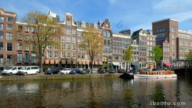 阿姆斯特丹城市景观运河荷兰